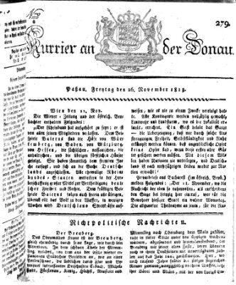 Kourier an der Donau (Donau-Zeitung) Freitag 26. November 1813