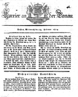 Kourier an der Donau (Donau-Zeitung) Mittwoch 23. Februar 1814