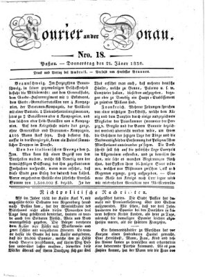 Kourier an der Donau (Donau-Zeitung) Donnerstag 21. Januar 1830