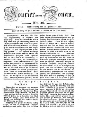 Kourier an der Donau (Donau-Zeitung) Donnerstag 25. Februar 1830