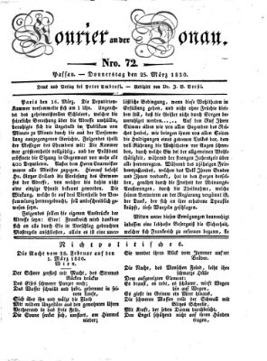 Kourier an der Donau (Donau-Zeitung) Donnerstag 25. März 1830