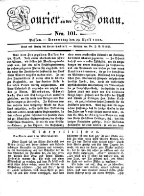 Kourier an der Donau (Donau-Zeitung) Donnerstag 29. April 1830