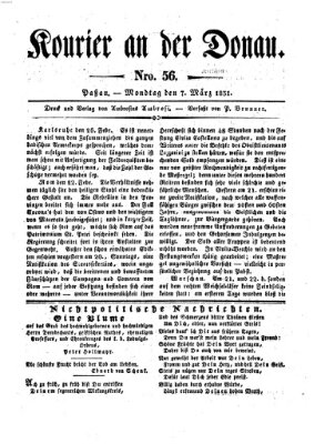 Kourier an der Donau (Donau-Zeitung) Montag 7. März 1831