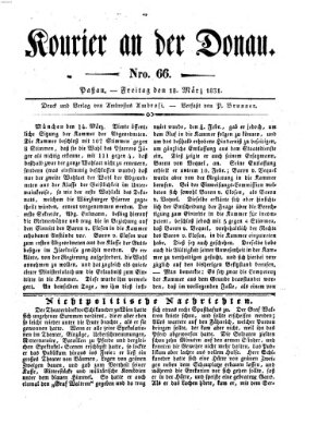 Kourier an der Donau (Donau-Zeitung) Freitag 18. März 1831