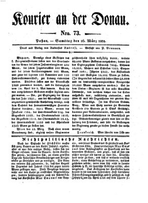 Kourier an der Donau (Donau-Zeitung) Samstag 26. März 1831