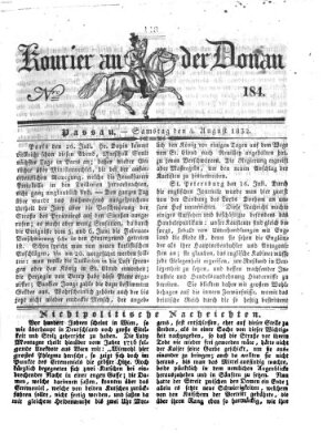 Kourier an der Donau (Donau-Zeitung) Samstag 4. August 1832