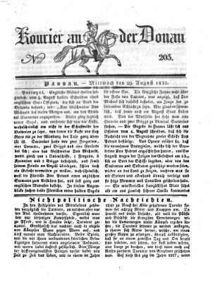 Kourier an der Donau (Donau-Zeitung) Mittwoch 29. August 1832