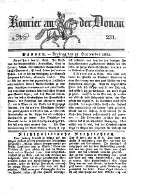Kourier an der Donau (Donau-Zeitung) Freitag 28. September 1832