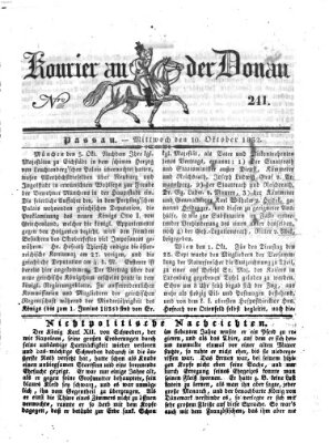Kourier an der Donau (Donau-Zeitung) Mittwoch 10. Oktober 1832