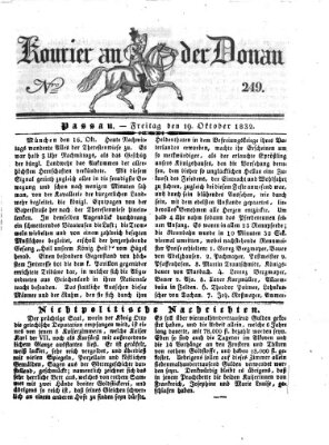 Kourier an der Donau (Donau-Zeitung) Freitag 19. Oktober 1832