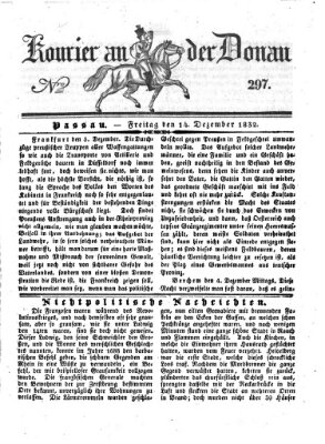 Kourier an der Donau (Donau-Zeitung) Freitag 14. Dezember 1832