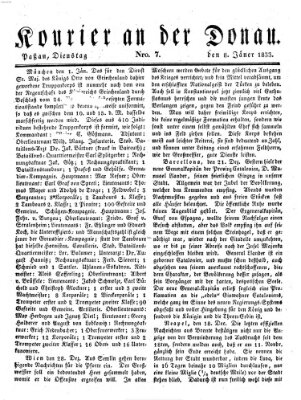 Kourier an der Donau (Donau-Zeitung) Dienstag 8. Januar 1833