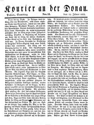 Kourier an der Donau (Donau-Zeitung) Samstag 12. Januar 1833