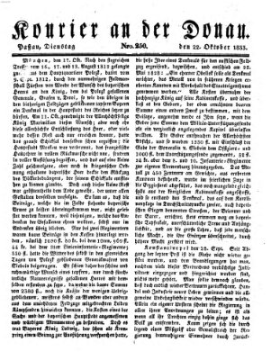 Kourier an der Donau (Donau-Zeitung) Dienstag 22. Oktober 1833