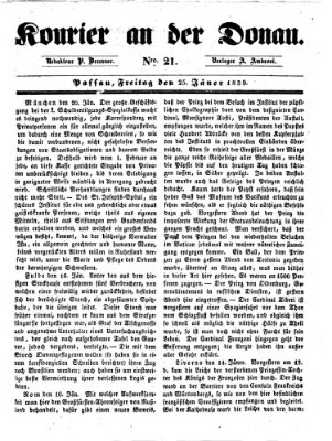 Kourier an der Donau (Donau-Zeitung) Freitag 25. Januar 1839