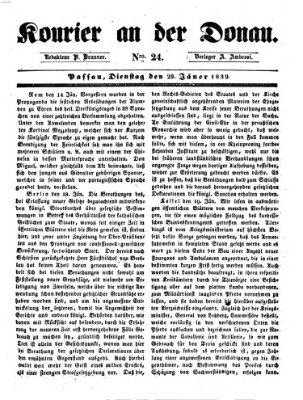 Kourier an der Donau (Donau-Zeitung) Dienstag 29. Januar 1839
