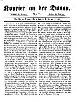 Kourier an der Donau (Donau-Zeitung) Donnerstag 7. Februar 1839