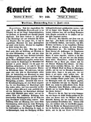 Kourier an der Donau (Donau-Zeitung) Donnerstag 18. Juli 1839