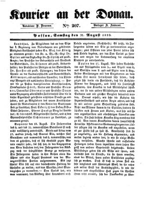 Kourier an der Donau (Donau-Zeitung) Samstag 31. August 1839