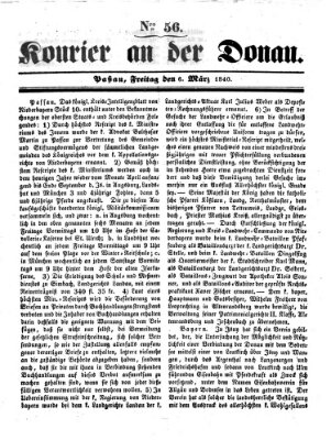 Kourier an der Donau (Donau-Zeitung) Freitag 6. März 1840