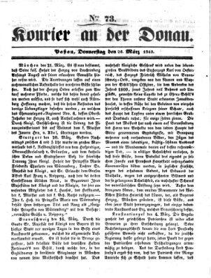 Kourier an der Donau (Donau-Zeitung) Donnerstag 26. März 1840