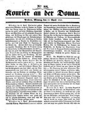 Kourier an der Donau (Donau-Zeitung) Montag 13. April 1840