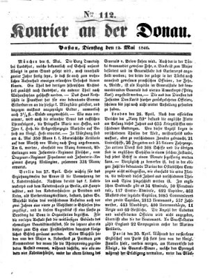 Kourier an der Donau (Donau-Zeitung) Dienstag 12. Mai 1840