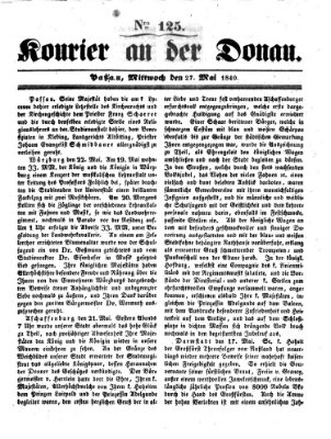 Kourier an der Donau (Donau-Zeitung) Mittwoch 27. Mai 1840