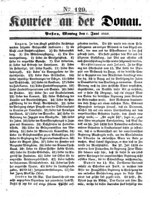 Kourier an der Donau (Donau-Zeitung) Montag 1. Juni 1840
