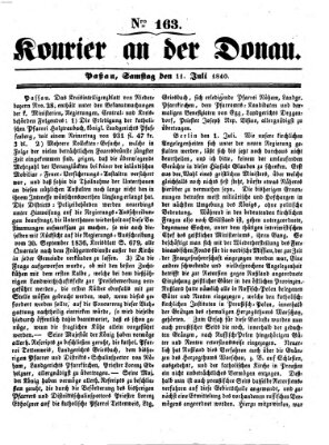 Kourier an der Donau (Donau-Zeitung) Samstag 11. Juli 1840