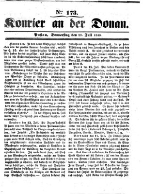 Kourier an der Donau (Donau-Zeitung) Donnerstag 23. Juli 1840