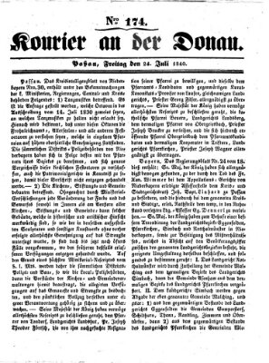 Kourier an der Donau (Donau-Zeitung) Freitag 24. Juli 1840