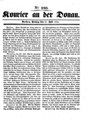 Kourier an der Donau (Donau-Zeitung) Freitag 31. Juli 1840