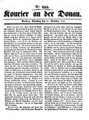 Kourier an der Donau (Donau-Zeitung) Dienstag 27. Oktober 1840