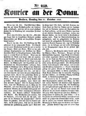 Kourier an der Donau (Donau-Zeitung) Samstag 31. Oktober 1840