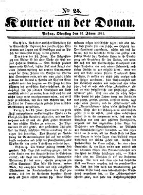 Kourier an der Donau (Donau-Zeitung) Dienstag 26. Januar 1841
