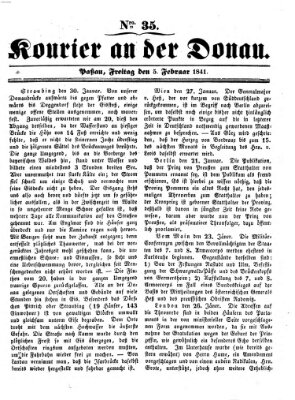 Kourier an der Donau (Donau-Zeitung) Freitag 5. Februar 1841