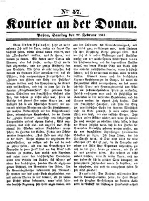 Kourier an der Donau (Donau-Zeitung) Samstag 27. Februar 1841