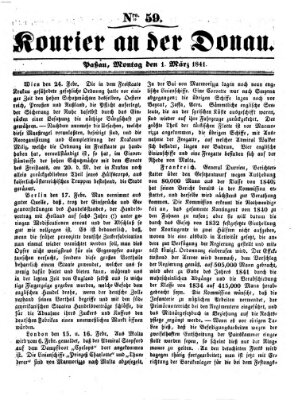 Kourier an der Donau (Donau-Zeitung) Montag 1. März 1841