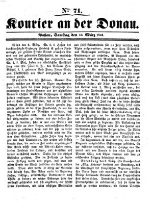 Kourier an der Donau (Donau-Zeitung) Samstag 13. März 1841