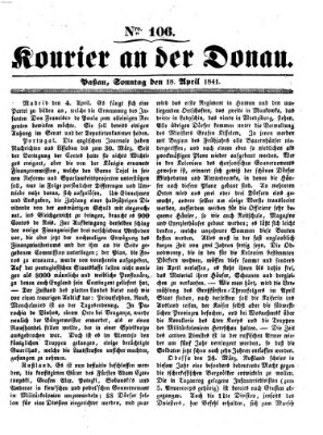 Kourier an der Donau (Donau-Zeitung) Sonntag 18. April 1841