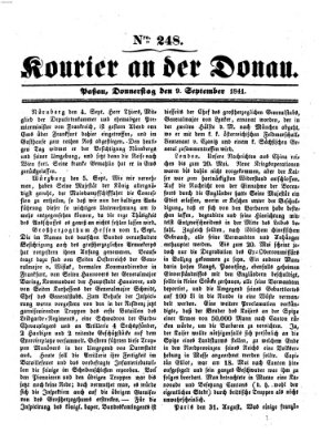 Kourier an der Donau (Donau-Zeitung) Donnerstag 9. September 1841
