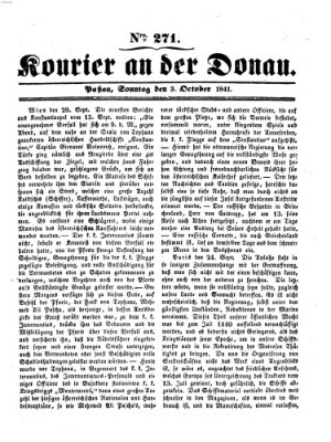 Kourier an der Donau (Donau-Zeitung) Sonntag 3. Oktober 1841