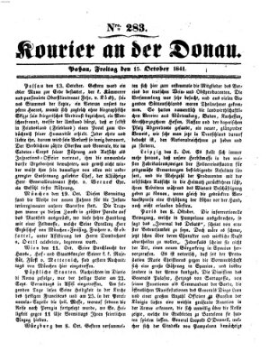 Kourier an der Donau (Donau-Zeitung) Freitag 15. Oktober 1841