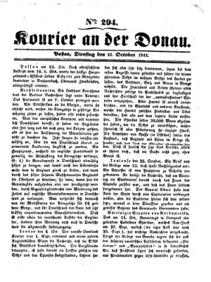 Kourier an der Donau (Donau-Zeitung) Dienstag 26. Oktober 1841