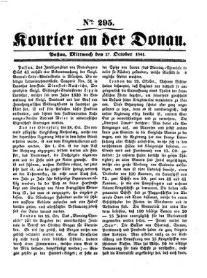 Kourier an der Donau (Donau-Zeitung) Mittwoch 27. Oktober 1841