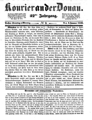 Kourier an der Donau (Donau-Zeitung) Sonntag 2. Januar 1842