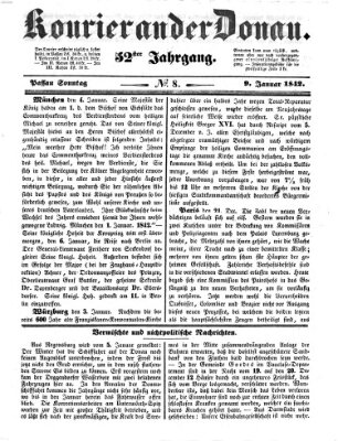 Kourier an der Donau (Donau-Zeitung) Sonntag 9. Januar 1842