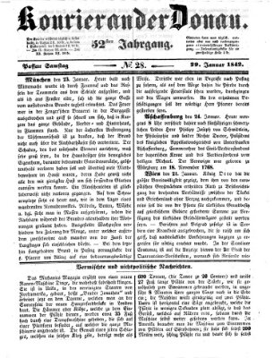 Kourier an der Donau (Donau-Zeitung) Samstag 29. Januar 1842