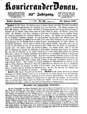 Kourier an der Donau (Donau-Zeitung) Sonntag 30. Januar 1842
